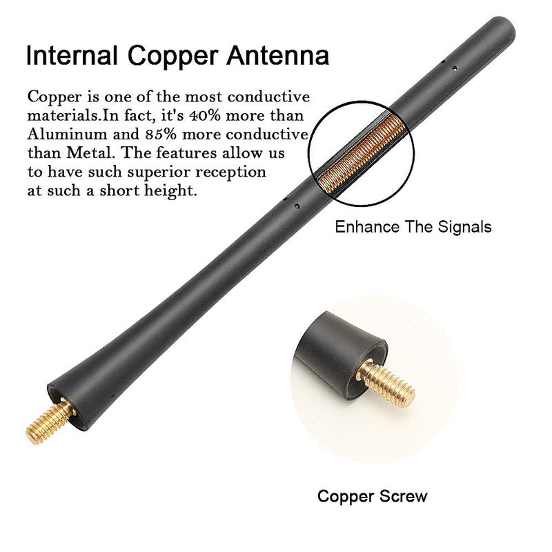 VOFONO هوائي VOFONO قصير متوافق مع فورد F-150 F-250 F-350 برونكو 2009-2025 ملحقات شاحنة بيك أب 7 بوصة هوائي راديو سيارة فورد - Image 5